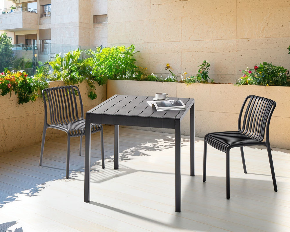 Bartica Garden Dining Table  81 cm 84 cm Black