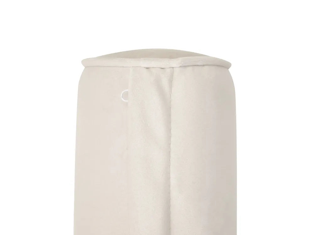 Right-Hand Chaise Lounge Velvet Beige with Storage Zared