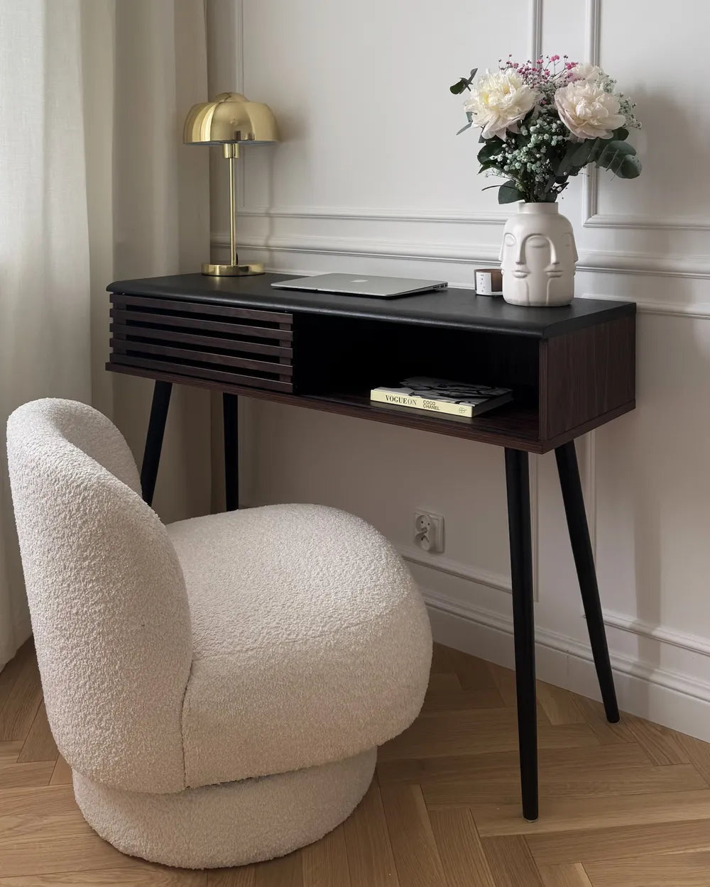 Console Table Dark Brown Retro Style Jostin