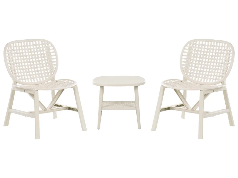 Bistro Set White Zora