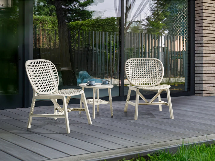 Bistro Set White Zora