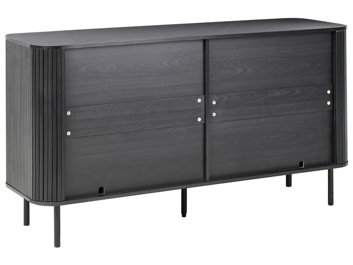6 Drawer Chest Black Ample Space for Storage Ambero