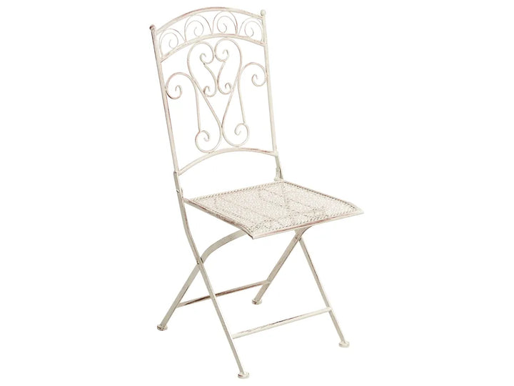 Bistro Set Folding Metal Light Beige Min