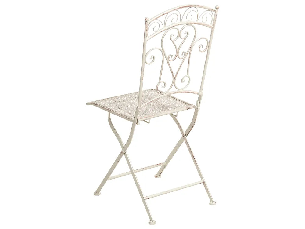 Bistro Set Folding Metal Light Beige Min