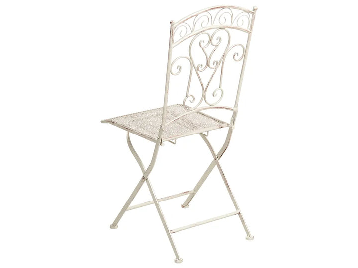 Bistro Set Folding Metal Light Beige Min