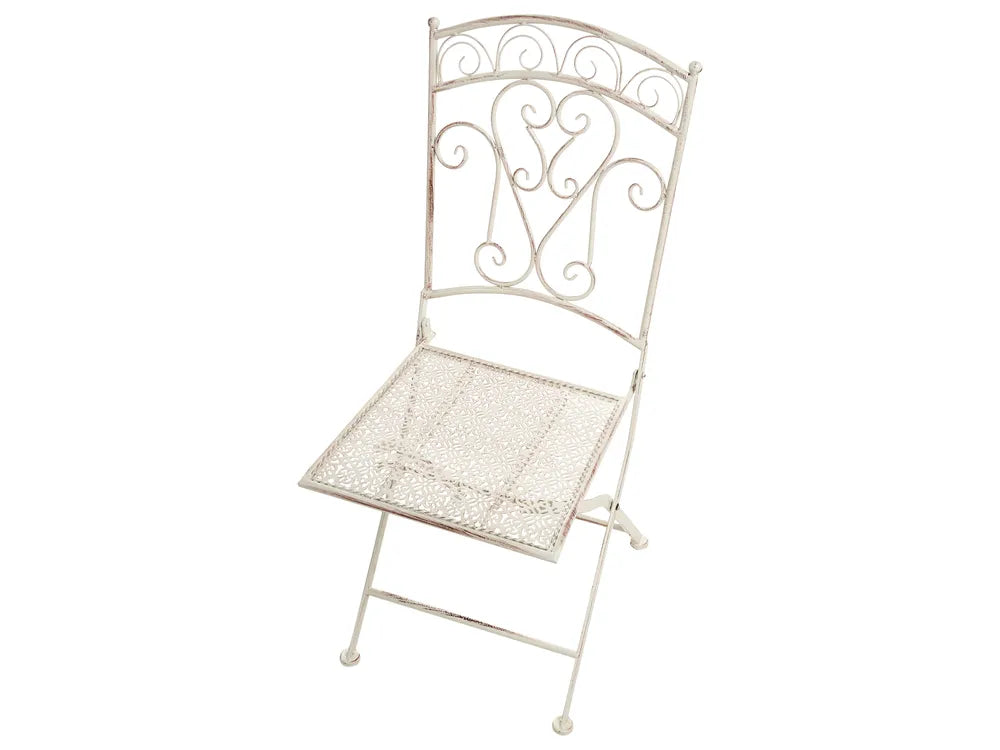 Bistro Set Folding Metal Light Beige Min