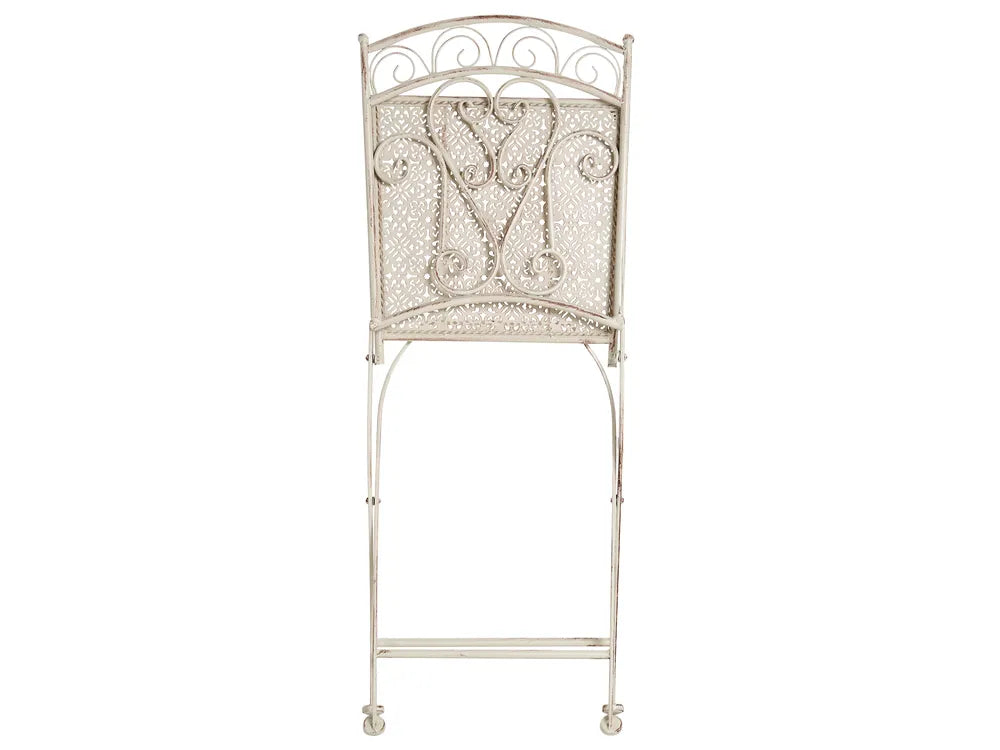 Bistro Set Folding Metal Light Beige Min