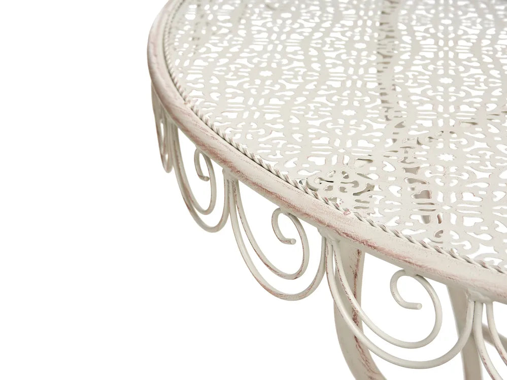Bistro Set Folding Metal Light Beige Min