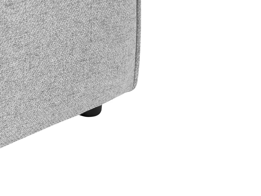 Left-Hand Chaise Lounge Fabric Grey Nova