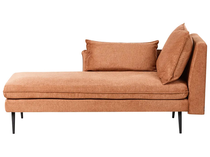 Right-Hand Chaise Lounge Fabric Orange Yvon