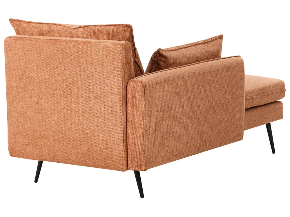 Right-Hand Chaise Lounge Fabric Orange Yvon