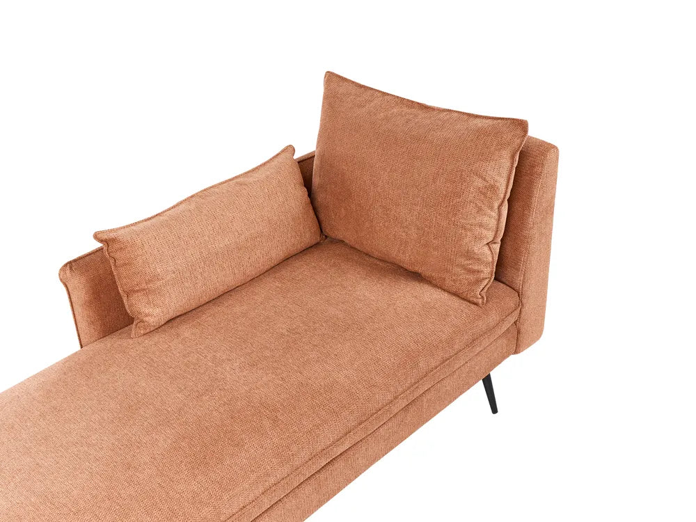 Right-Hand Chaise Lounge Fabric Orange Yvon