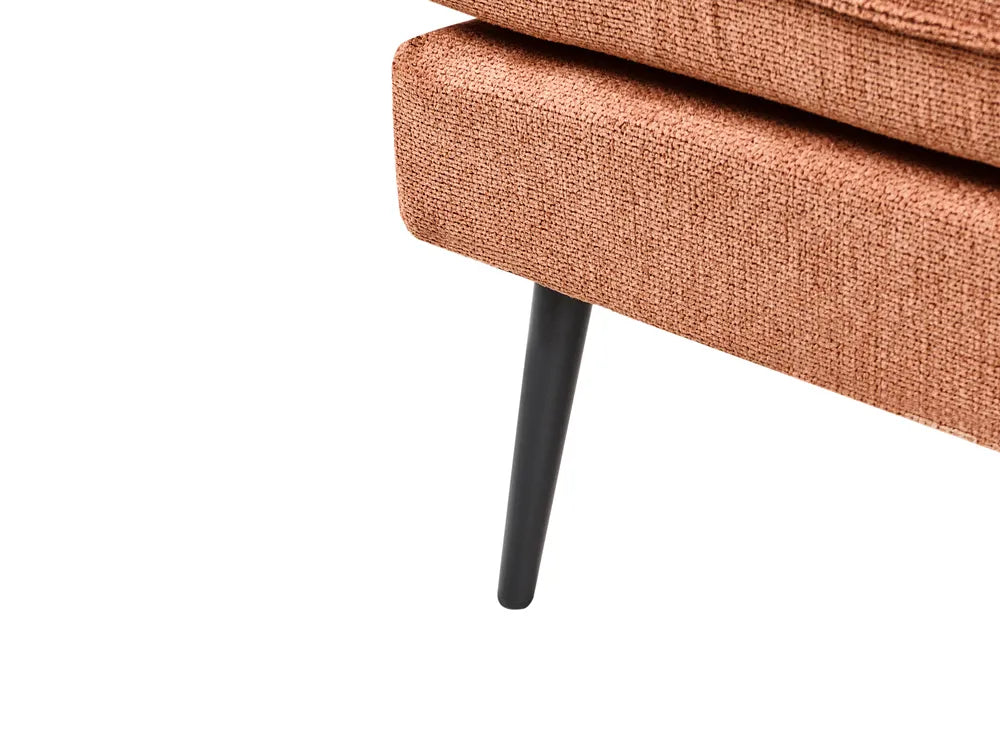 Right-Hand Chaise Lounge Fabric Orange Yvon