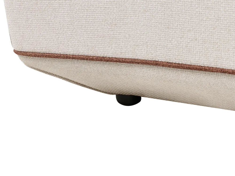 Chaise Longue Fabric Light Beige Owen