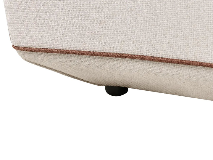 Chaise Longue Fabric Light Beige Owen