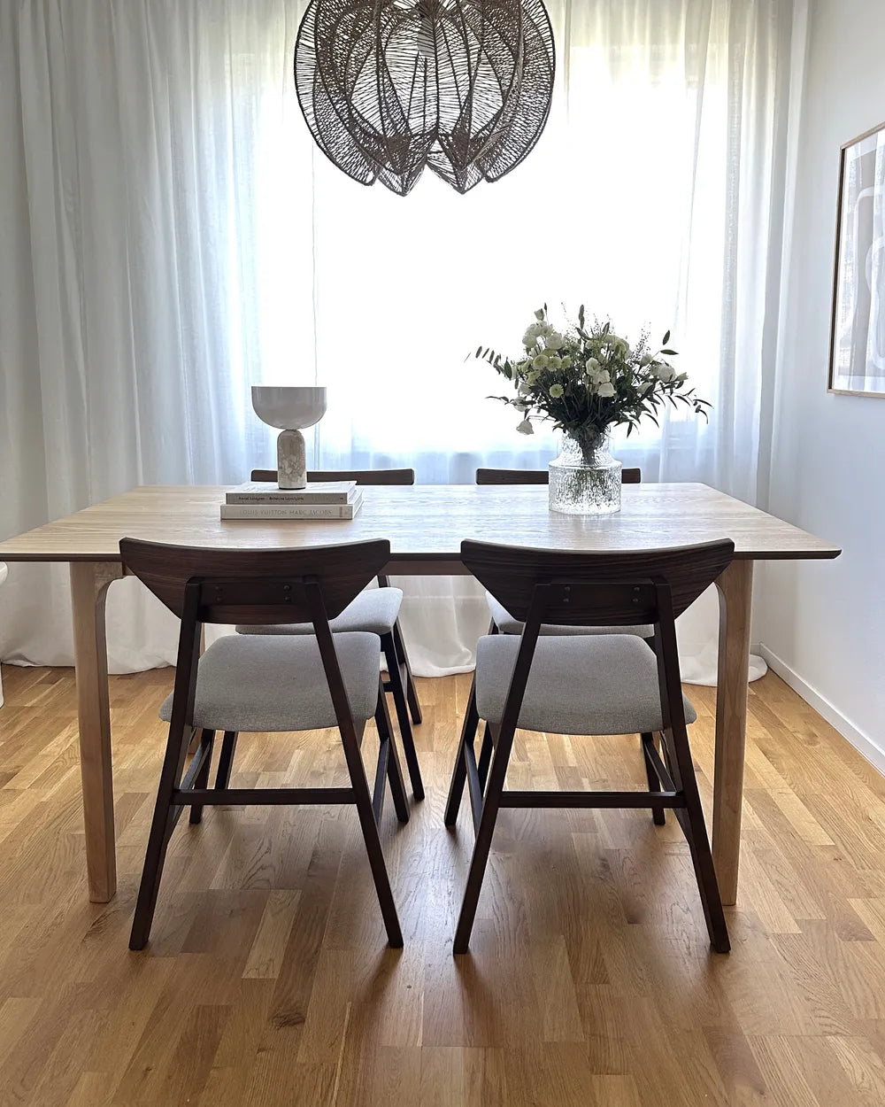 Set of 2 Dining Chairs Wood Dark Brown James
