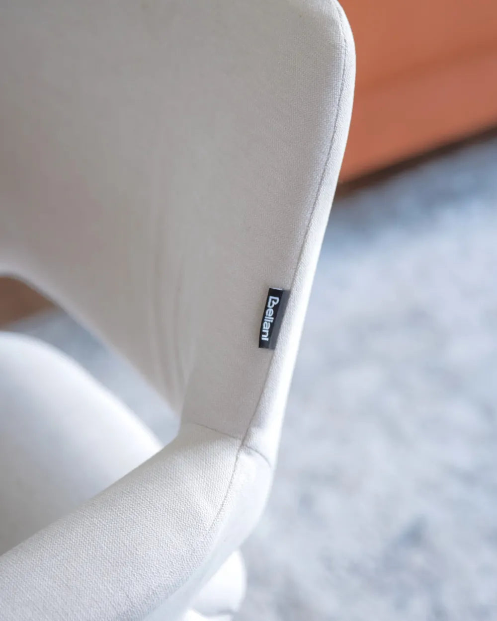 Set of 2 Dining Chairs Fabric Off-White Nella