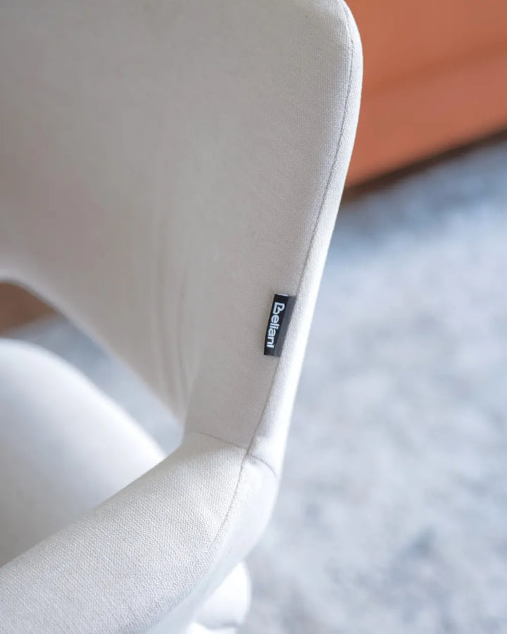 Set of 2 Dining Chairs Fabric Off-White Nella