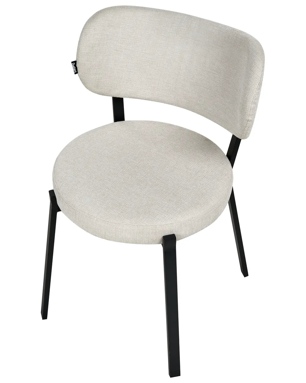 Set of 2 Dining Chairs Fabric Light Beige Lyra