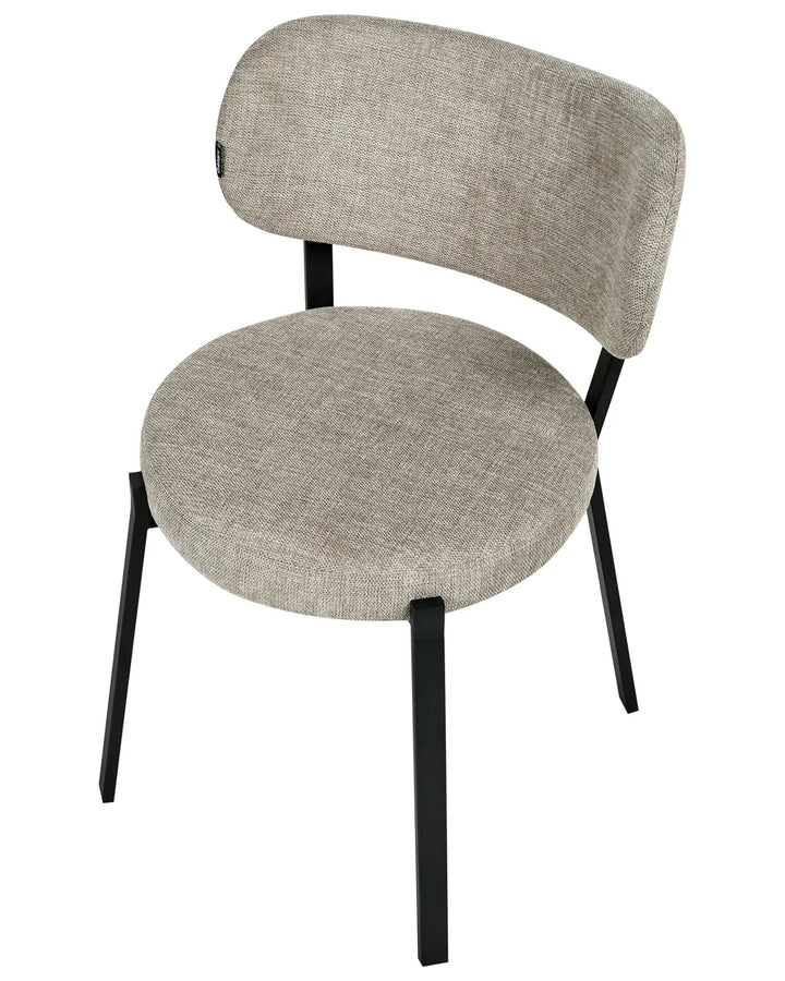 Set of 2 Dining Chairs Fabric Beige Lyra