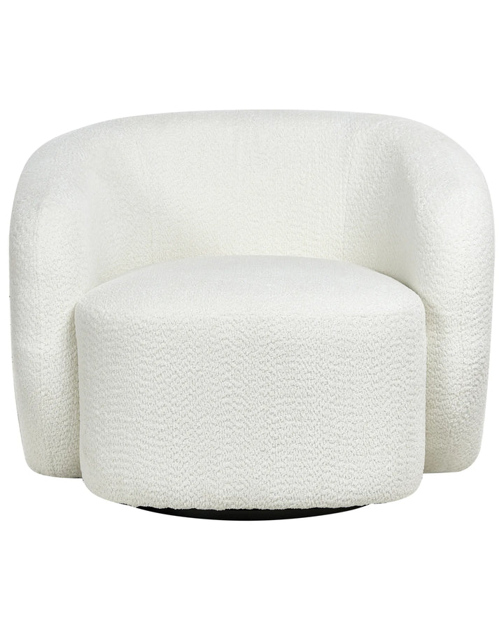 Swivel Armchair Fabric Light Beige Dilly
