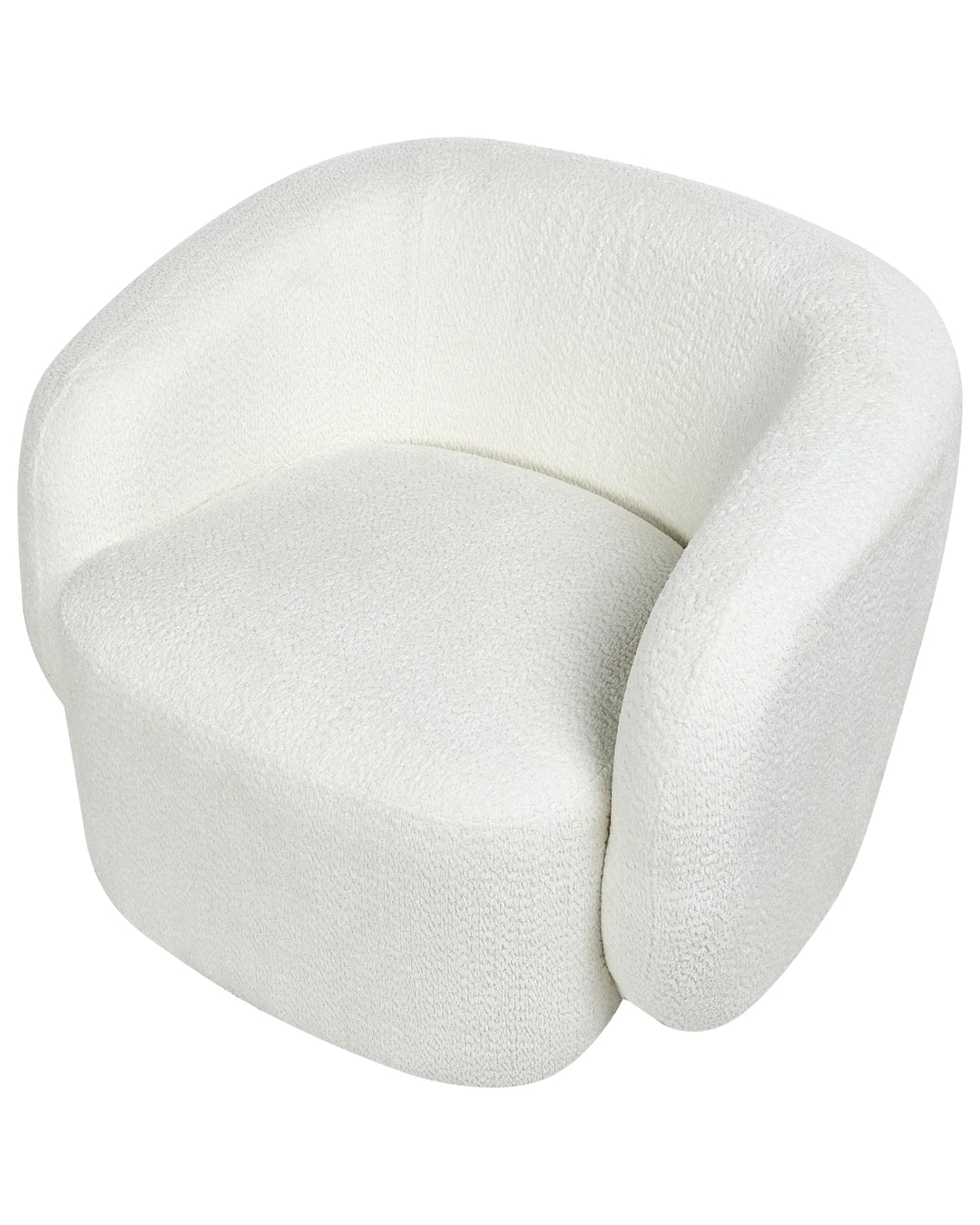 Swivel Armchair Fabric Light Beige Dilly