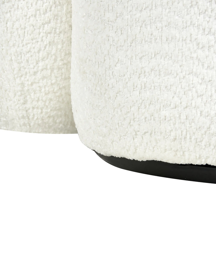 Swivel Armchair Fabric Light Beige Dilly