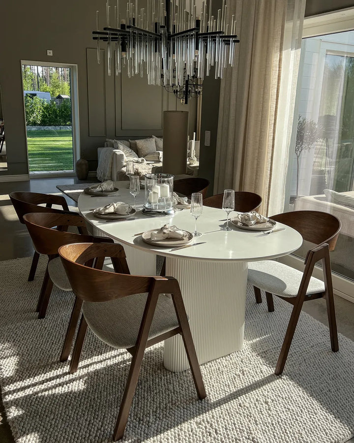 Set of 2 Dining Chairs Wood Light Grey Bill