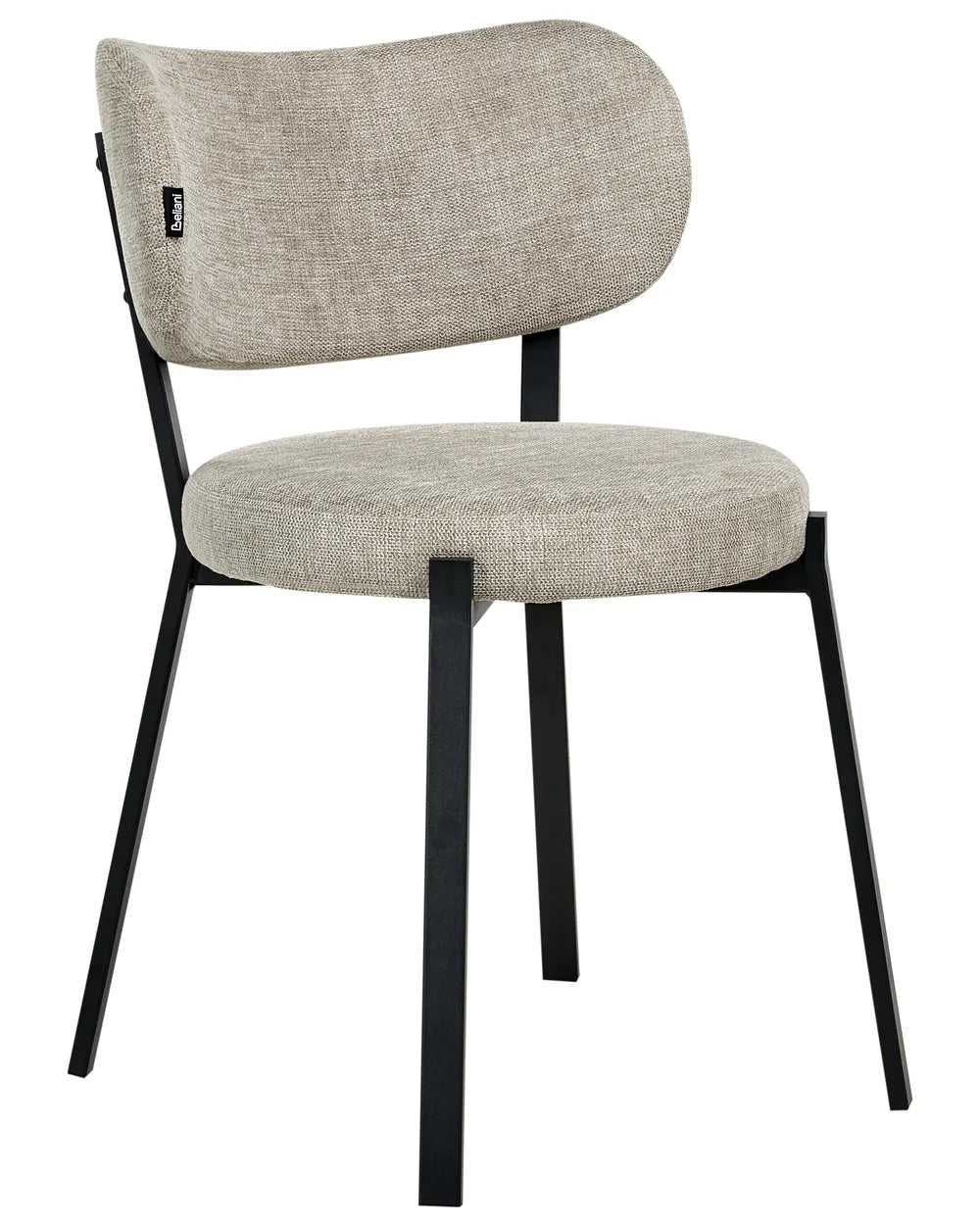 Set of 2 Dining Chairs Fabric Beige Lyra