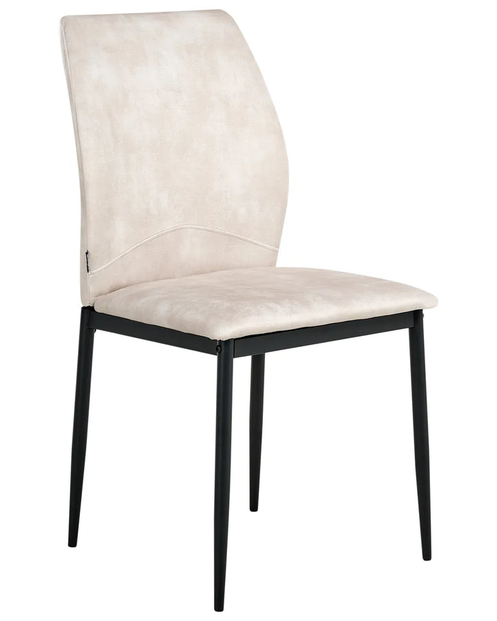 Set of 4 Dining Chairs Fabric Light Beige Austin