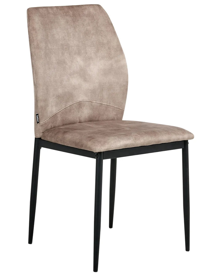 Set of 4 Dining Chairs Fabric Taupe Austin
