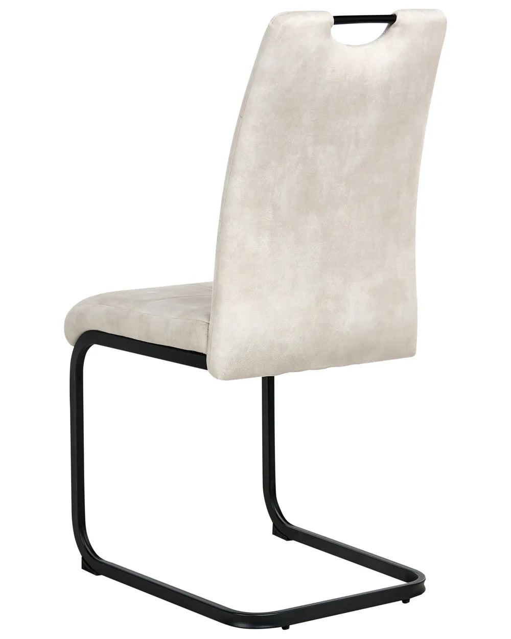 Set of 4 Dining Chairs Fabric Light Beige Perry