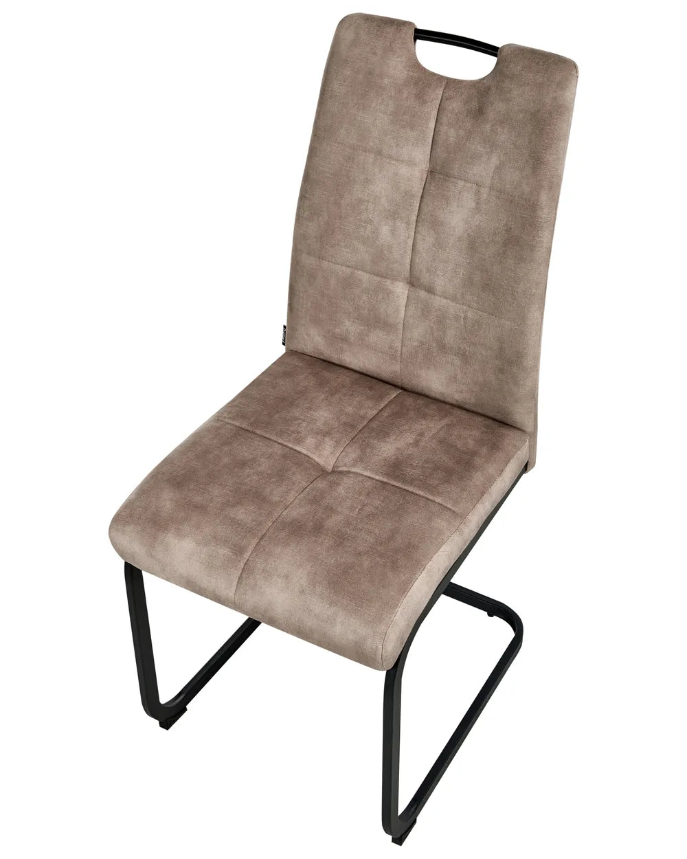 Set of 4 Dining Chairs Fabric Taupe Perry
