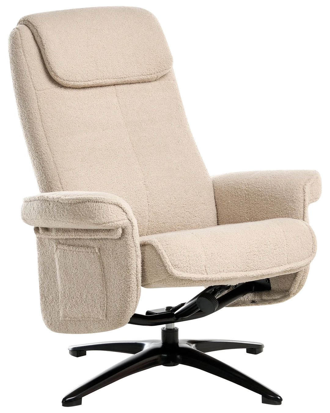 Recliner Chair Boucle Beige Riebe
