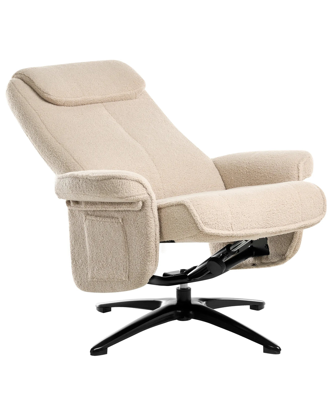 Recliner Chair Boucle Beige Riebe
