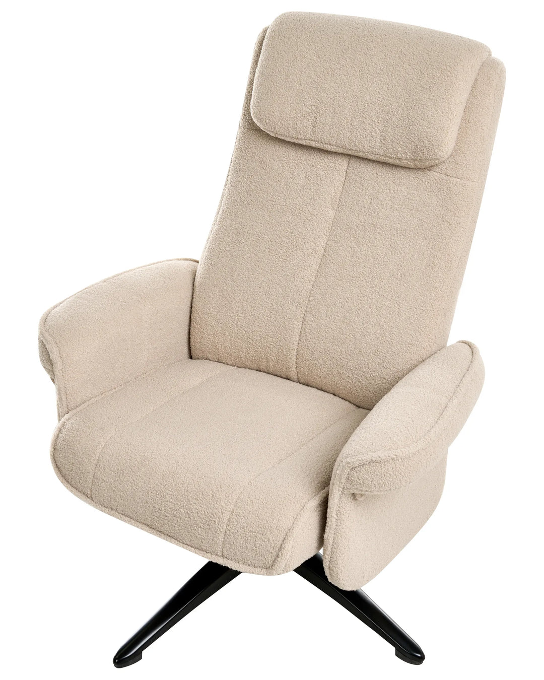 Recliner Chair Boucle Beige Riebe