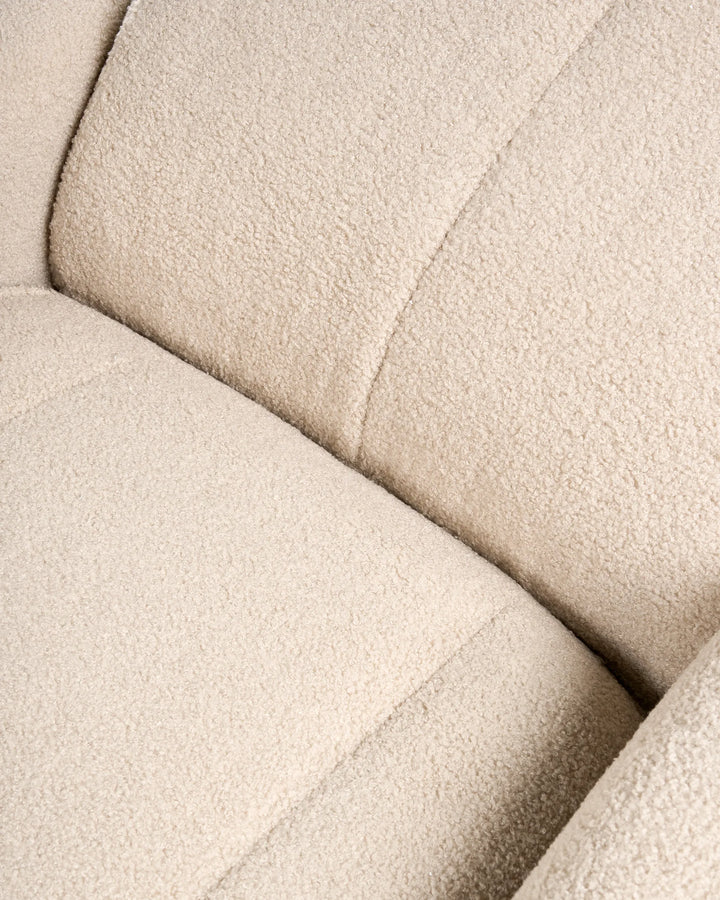 Recliner Chair Boucle Beige Riebe