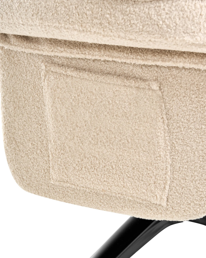 Recliner Chair Boucle Beige Riebe