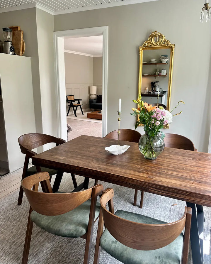 Set of 2 Dining Chairs Wood Dark Green Bill