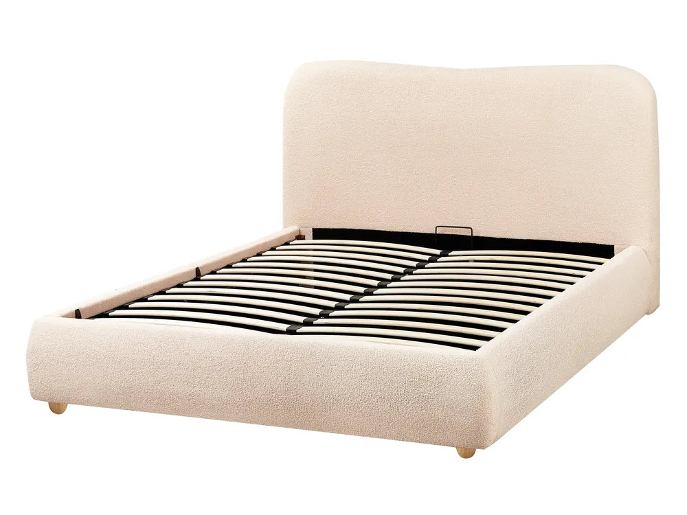 Ottoman Bed Fabric 140 x 200 cm (EU Double) Light Beige Luke