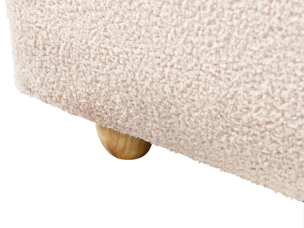 Ottoman Bed Fabric 140 x 200 cm (EU Double) Light Beige Luke