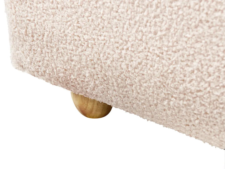 Ottoman Bed Fabric 140 x 200 cm (EU Double) Light Beige Luke