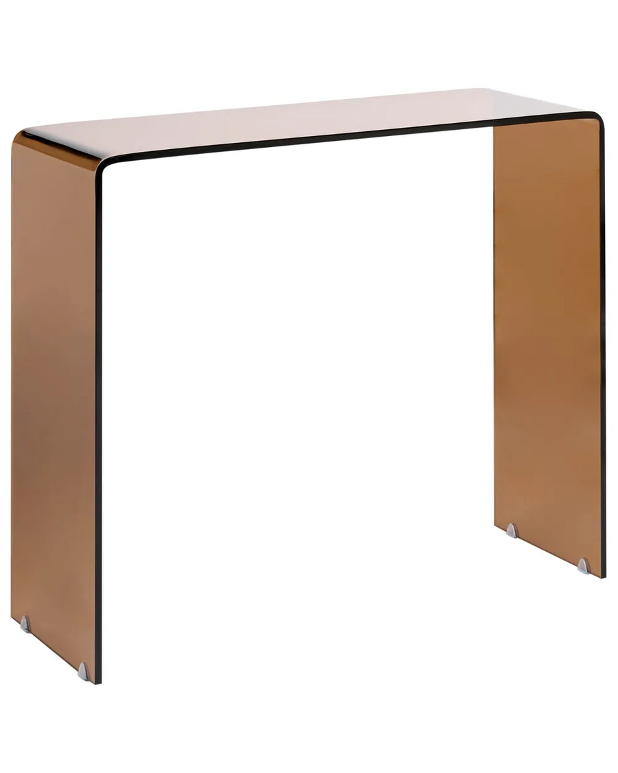 Brown glass console table