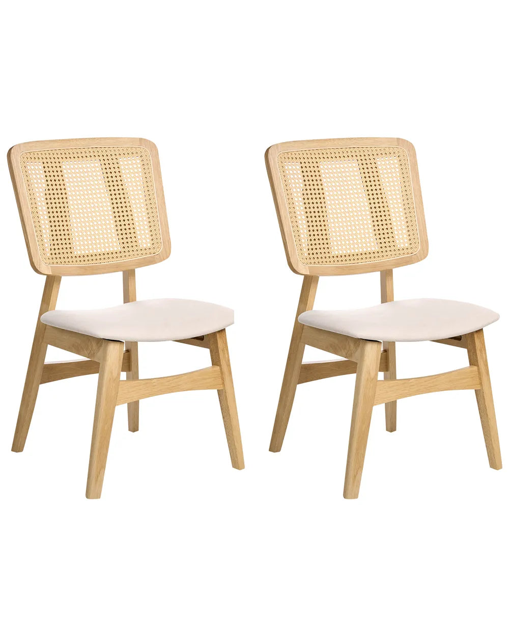 Set of 2 Dining Chairs Wood Light Brown Cecelia