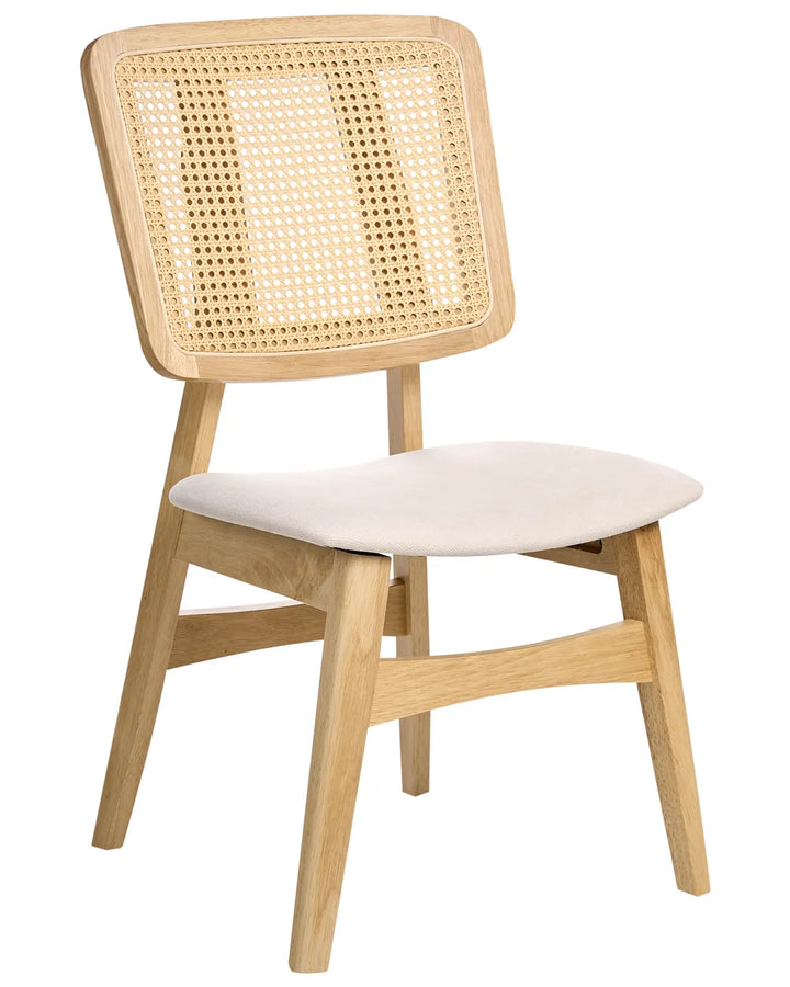Set of 2 Dining Chairs Wood Light Brown Cecelia