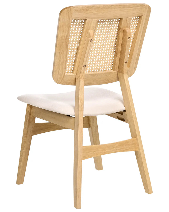 Set of 2 Dining Chairs Wood Light Brown Cecelia