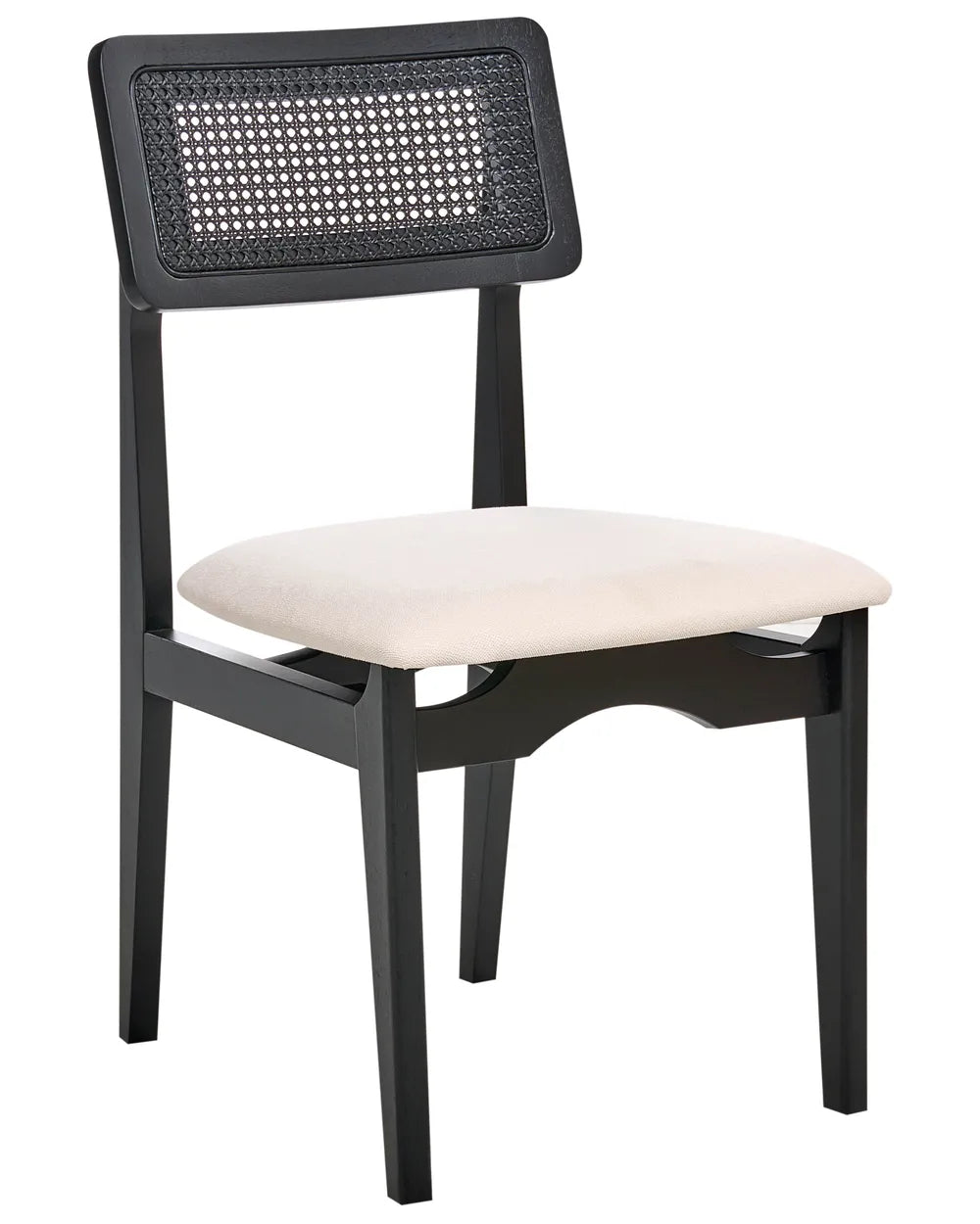 Set of 2 Dining Chairs Wood Black Claire