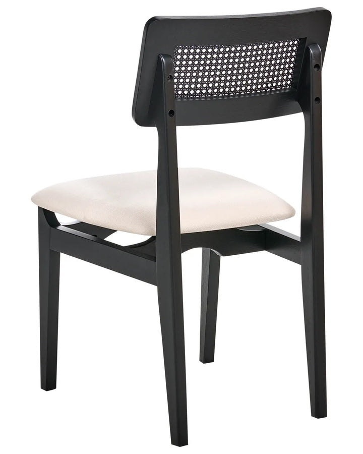 Set of 2 Dining Chairs Wood Black Claire