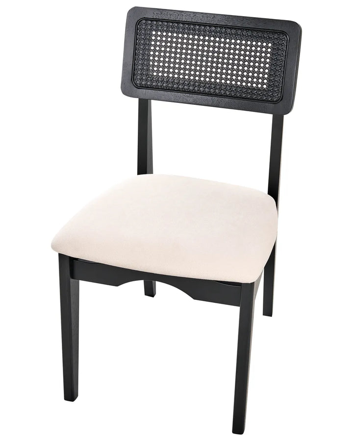 Set of 2 Dining Chairs Wood Black Claire