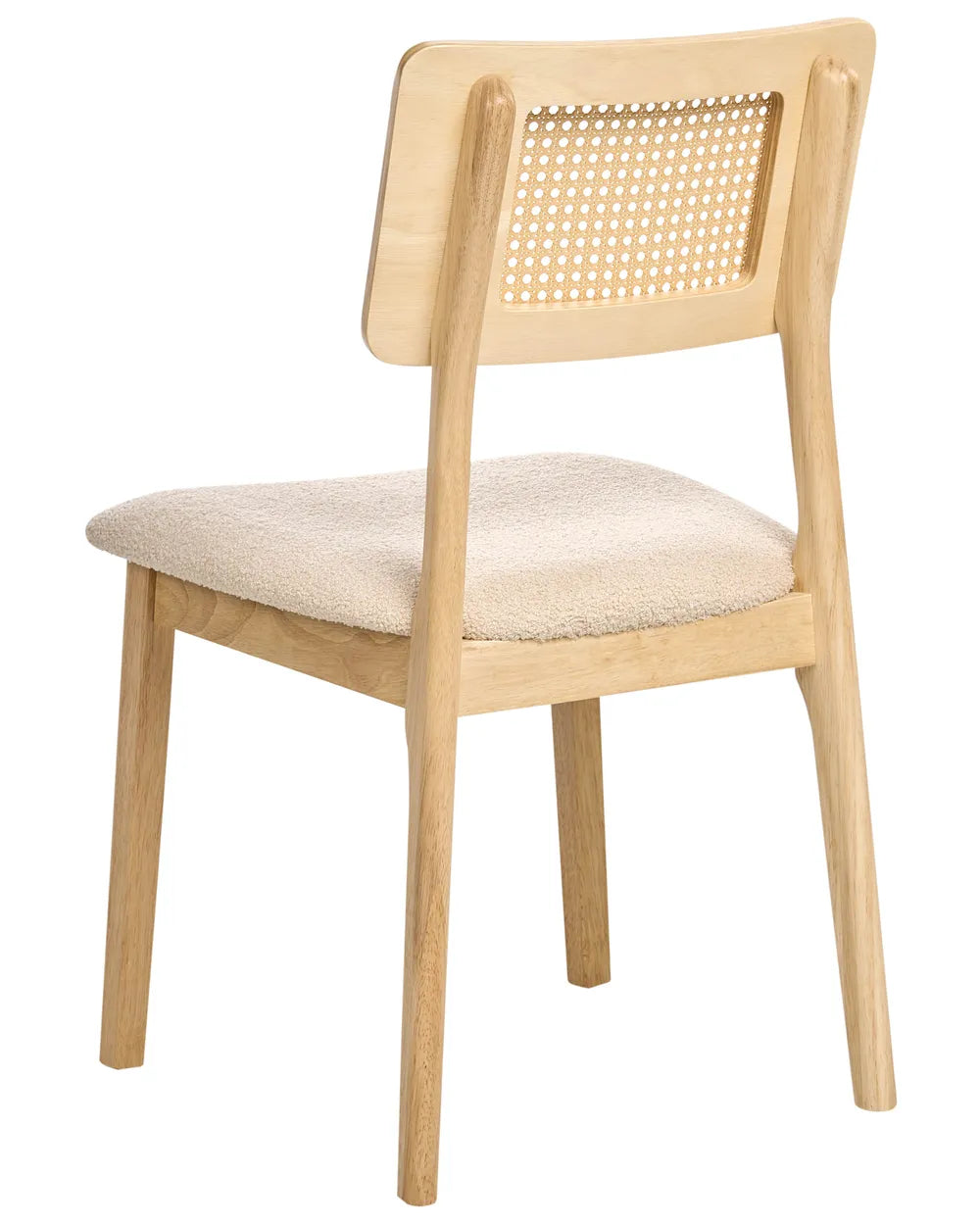 Set of 2 Dining Chairs Wood Light Brown Olive